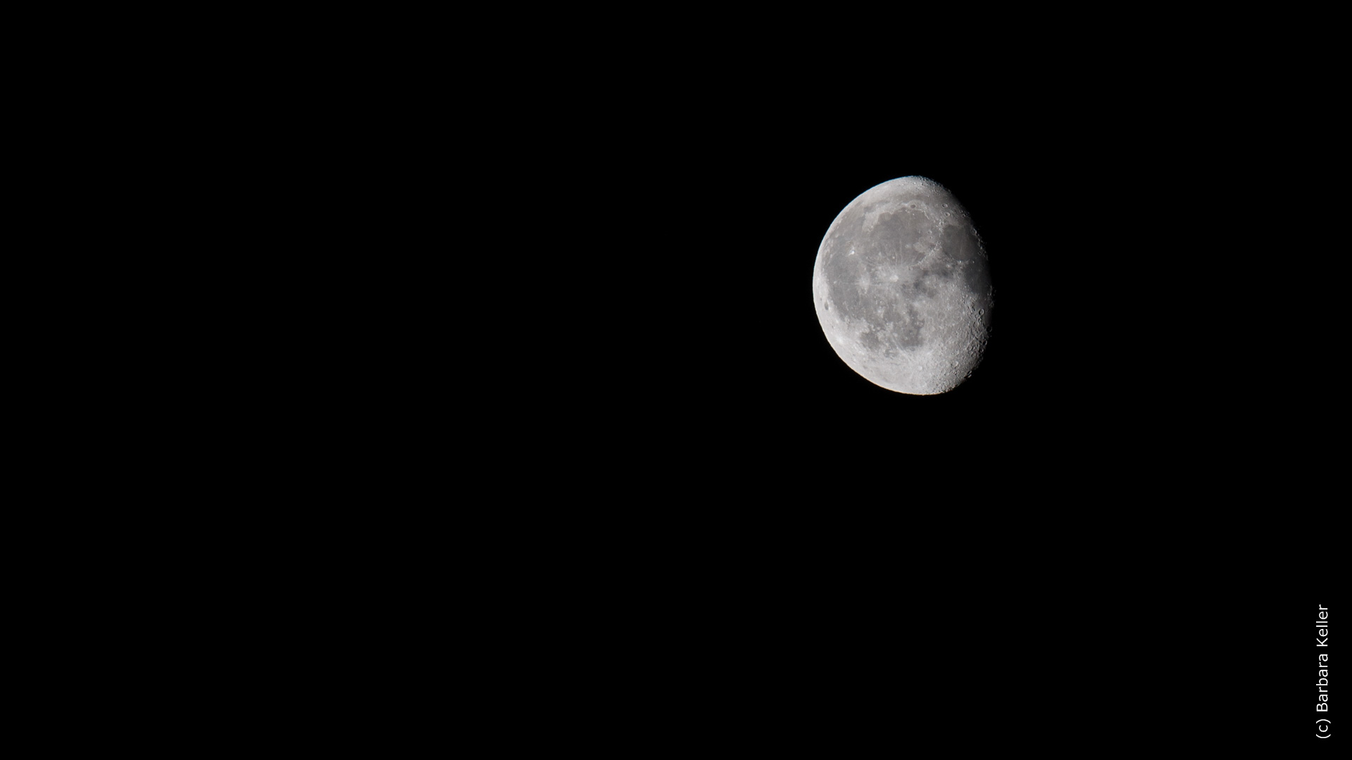 Nachtaufnahme, abnehmender Mond