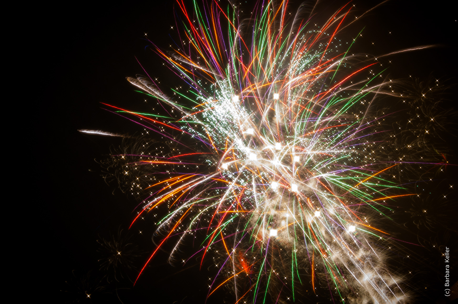 Silvesterfeuerwerk - bunt